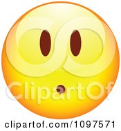Poster, Art Print Of Yellow Shocked Cartoon Smiley Emoticon Face 2
