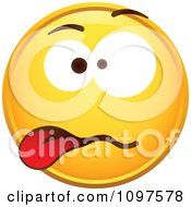 Poster, Art Print Of Disgusted Yellow Cartoon Smiley Emoticon Face