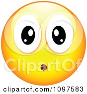 Clipart Surprised Yellow Cartoon Smiley Emoticon Face 4 Royalty Free Vector Illustration