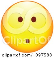 Poster, Art Print Of Yellow Shocked Cartoon Smiley Emoticon Face 1