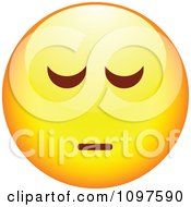 Poster, Art Print Of Depressed Yellow Cartoon Smiley Emoticon Face