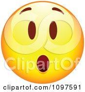Poster, Art Print Of Surprised Yellow Cartoon Smiley Emoticon Face 1