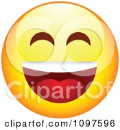 Poster, Art Print Of Laughing Yellow Emoticon Smiley Face