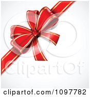 Poster, Art Print Of 3d Red And Gold Gift Bow
