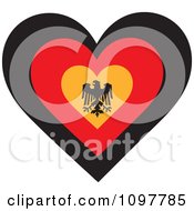 Poster, Art Print Of Patriotic Flag Heart With A German Design