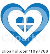 Poster, Art Print Of Patriotic Flag Heart With A Greek Design