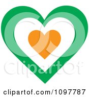 Patriotic Flag Heart With An Irish Design