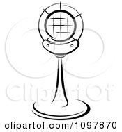Clipart Black And White Retro Radio Desk Microphone 5 Royalty Free Vector Illustration by Vector Tradition SM