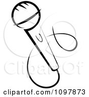Clipart Black And White Singers Microphone 2 Royalty Free Vector Illustration