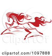 Poster, Art Print Of Fast Red Horse Running 2