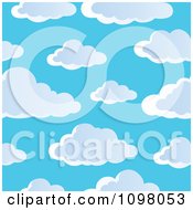 Poster, Art Print Of Seamless Cloudy Blue Sky Background