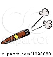 Poster, Art Print Of Smoking Cigar