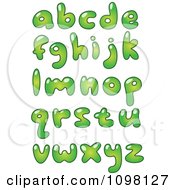 Poster, Art Print Of Green Bubble Ecology Lowercase Letters