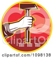 Factory Laborer Hand Holding Out A Hammer