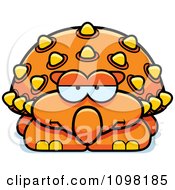 Poster, Art Print Of Bored Orange Ankylosaurus Dinosaur