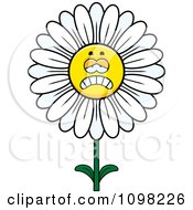 Poster, Art Print Of Depressed White Daisy Flower Character