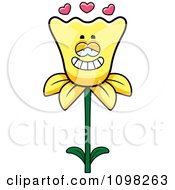 Poster, Art Print Of Daffodil Flower Character In Love