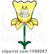 Poster, Art Print Of Happy Smiling Daffodil Flower Character