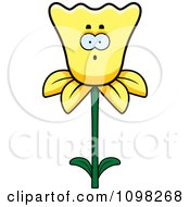 Poster, Art Print Of Surprised Daffodil Flower Character