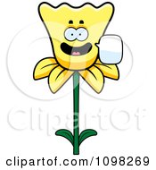 Poster, Art Print Of Talking Daffodil Flower Character