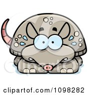 Clipart Scared Armadillo Royalty Free Vector Illustration by Cory Thoman