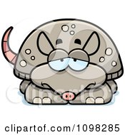 Clipart Depressed Armadillo Royalty Free Vector Illustration by Cory Thoman