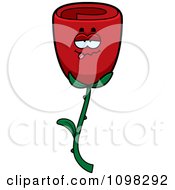 Poster, Art Print Of Drunk Red Rose Flower Character