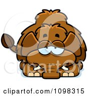Clipart Depressed Wooly Mammoth Royalty Free Vector Illustration by Cory Thoman