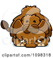 Clipart Happy Wooly Mammoth Royalty Free Vector Illustration by Cory Thoman