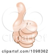 Clipart Caucasian Thumb Up Hand Royalty Free Vector Illustration