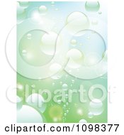 Poster, Art Print Of Background Of Rising Reflective Bubbles In Water