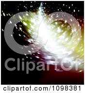 Poster, Art Print Of Blured Streak Of Light Shining Throug Particles
