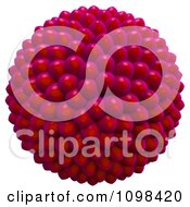 Poster, Art Print Of 3d Red Cluster Of Seeds An Example Of A Fibonnacci Pattern