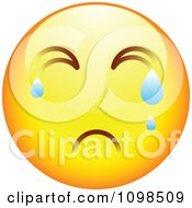 Poster, Art Print Of Crying Yellow Cartoon Smiley Emoticon Face 4