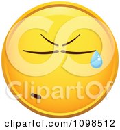 Poster, Art Print Of Crying Yellow Cartoon Smiley Emoticon Face 5