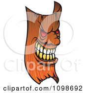 Clipart Evil Tree Bark Mask Royalty Free Vector Illustration