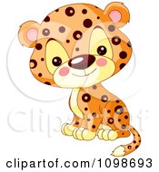 Poster, Art Print Of Cute Jaguar Cub Sitting And Smiling