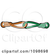 Clipart Orange And Green Ropes In A Knot Royalty Free Vector Illustration by Lal Perera
