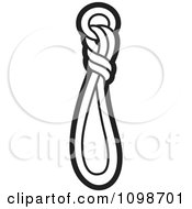 Clipart Outlined Rope In A Knot Royalty Free Vector Illustration