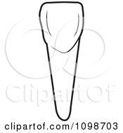 Clipart Outlined Human Canine Tooth 1 Royalty Free Vector Illustration