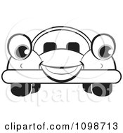 Poster, Art Print Of Happy Outlined Compact Car