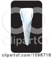 Clipart Human Canine Tooth Over Black 2 Royalty Free Vector Illustration