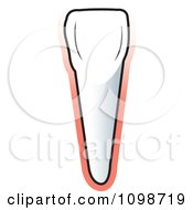 Clipart Human Canine Tooth On Pink Royalty Free Vector Illustration