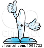 Clipart Human Canine Tooth Character Holding A Thumb Up 1 Royalty Free Vector Illustration