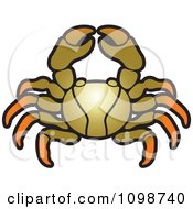 Poster, Art Print Of Gold And Orange Crab