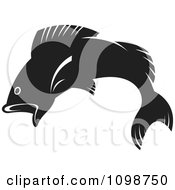 Poster, Art Print Of Leaping Black Fish