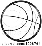 Clipart Black And White Basketball Royalty Free Vector Illustration