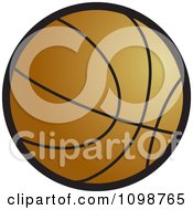 Clipart Tan Basketball Royalty Free Vector Illustration