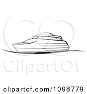Poster, Art Print Of Outlined Pleasure Boat