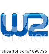 Clipart Blue W2 Royalty Free Vector Illustration
